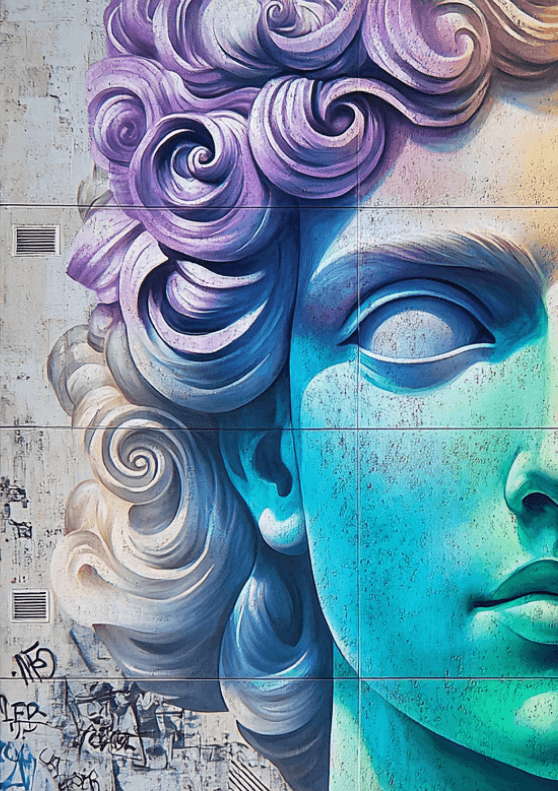 Street Mural - A man's Face