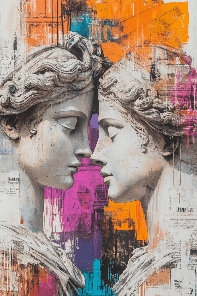 an ancient Greek or Roman Female sculpture with wings